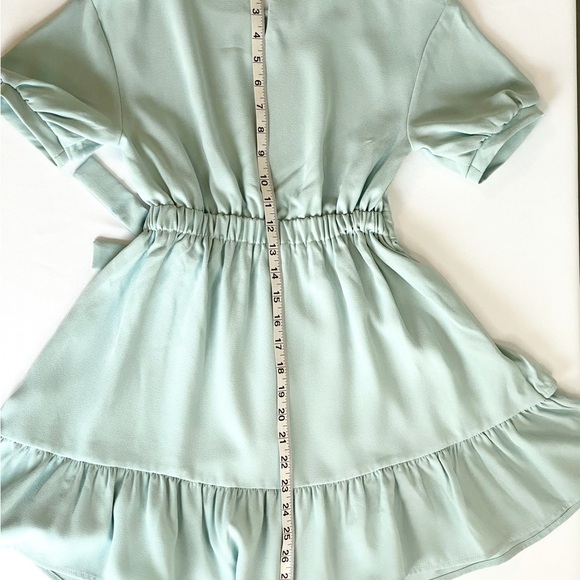 Habitual Girls | EASTER | Pastel Blue Ruffle Dress | Side Tie Waist | Size 10 - Picture 7 of 9